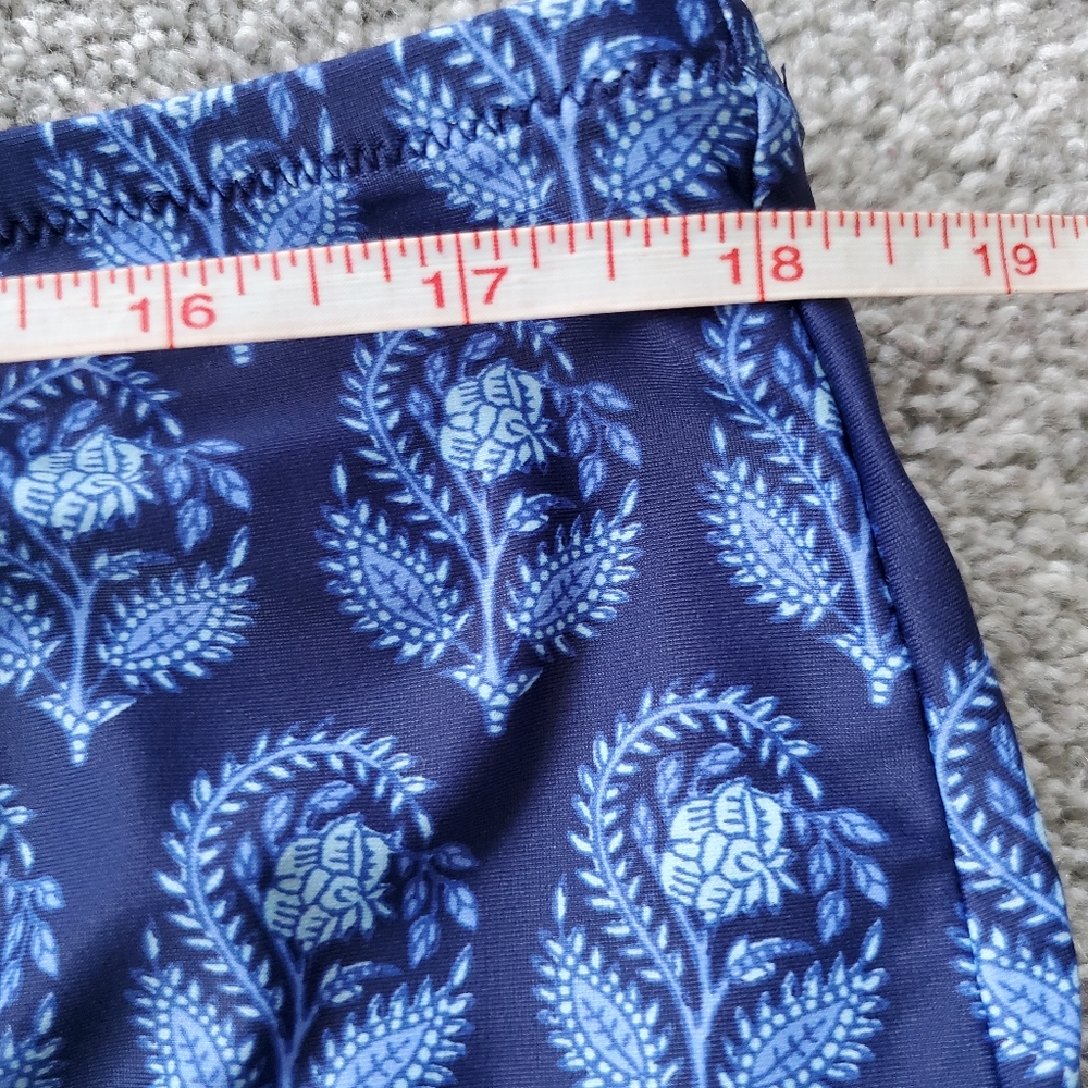 J.Crew plus floral moderate coverage high rise bikini bottoms, 2XL, blue - Picture 7 of 9